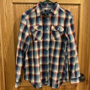 Polo Ralph Lauren Plaid Flannel Button Down Shirt Youth XL 18–20